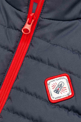 Doudoune sans manches Aginie - Blanc et rouge