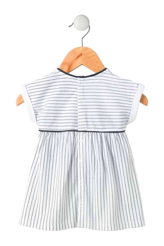 Robe et bloomer - Blanc et bleu