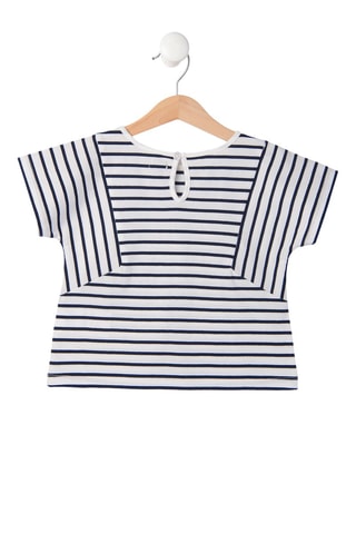 T-shirt - Blanc, rouge et bleu