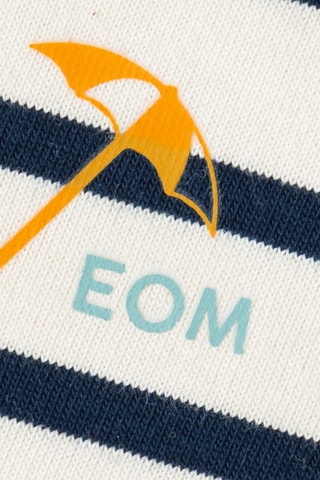 T-shirt - Blanc, bleu et jaune