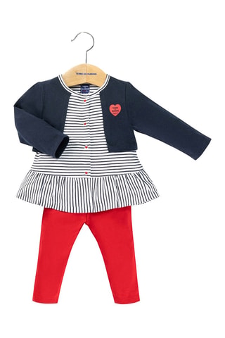 T-shirt et legging Prady - Terre de Marins - Blanc, bleu et rouge