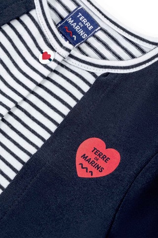 T-shirt et legging Prady - Terre de Marins - Blanc, bleu et rouge