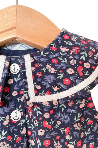 Blouse et bloomer Dopla - Elle est où la Mer - Bleu et rouge