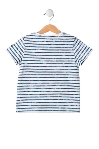 T-shirt - Blanc et bleu