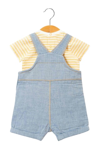 Salopette-short et t-shirt - Bleu