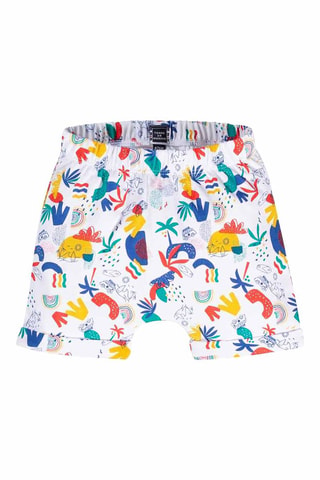 T-shirt et short Lubarou - Blanc, bleu et jaune