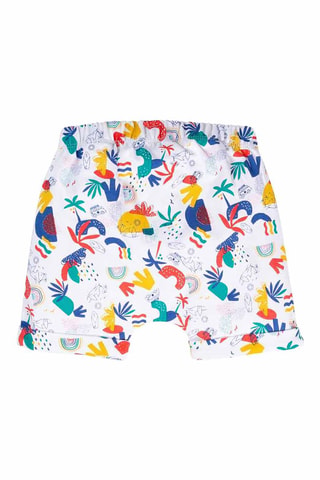 T-shirt et short Lubarou - Blanc, bleu et jaune