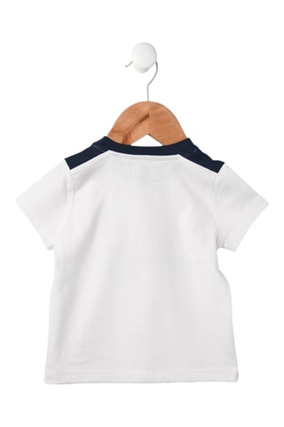 T-shirt Autol - Blanc et bleu