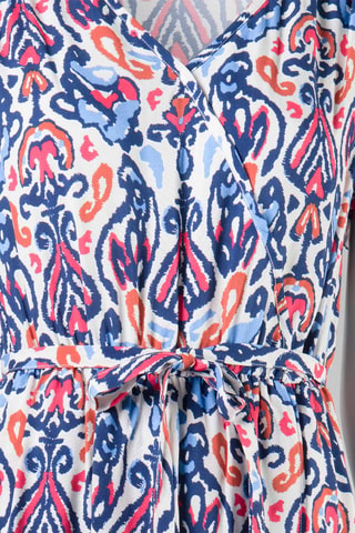 Robe Pesol - Blanc, rouge et bleu