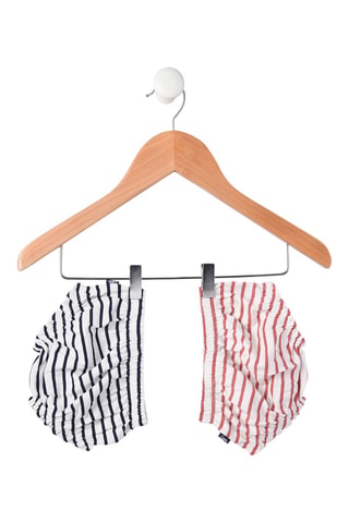 2 bloomers Eblou - Blanc, rouge et bleu