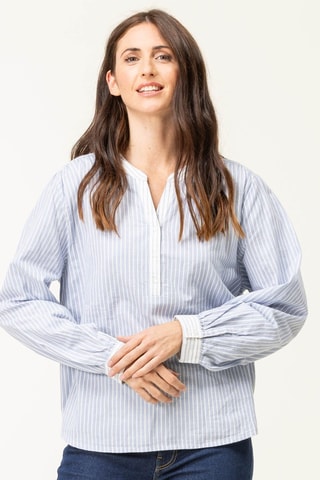 Blouse - Blanc et bleu