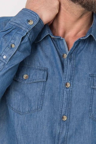 Camisa de ganga - Azul - Azul