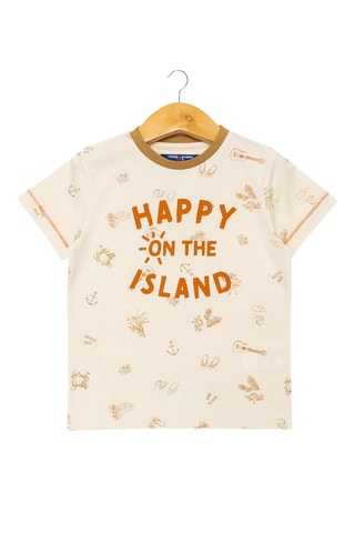 T-shirt Asop - Blanc et orange