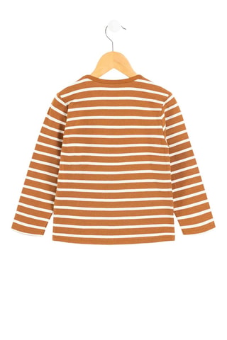 T-shirt - Blanc et marron
