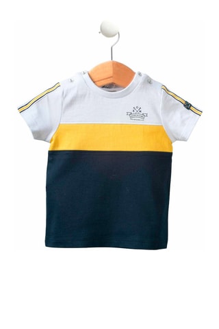 T-shirt Batony - Blanc et bleu