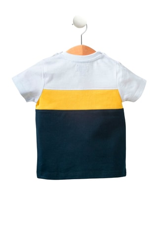 T-shirt Batony - Blanc et bleu