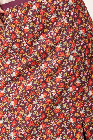 Jupe midi - Rouge, jaune et violet