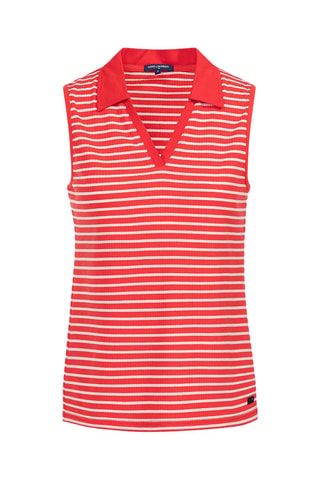 Polo CADY - Blanc et rouge