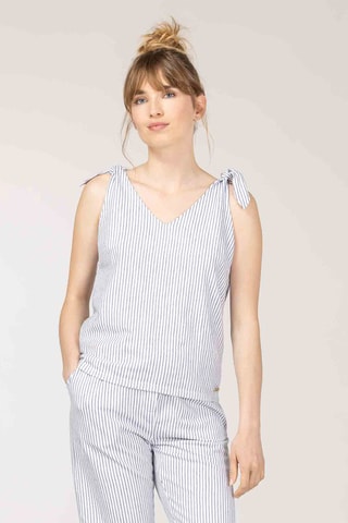 Top - Blanc et bleu