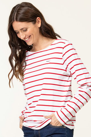 T-shirt Pacage - Blanc et rouge