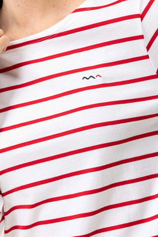 T-shirt Pacage - Blanc et rouge