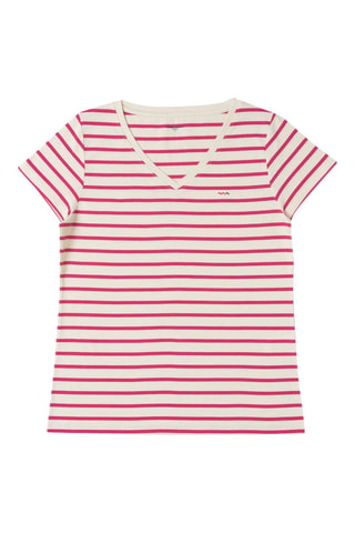 T-shirt Ecofek - Blanc et rose
