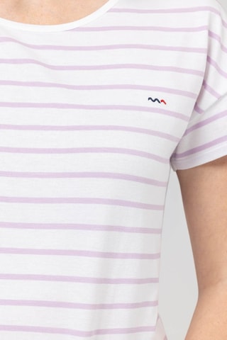 T-shirt - Blanc, bleu et violet