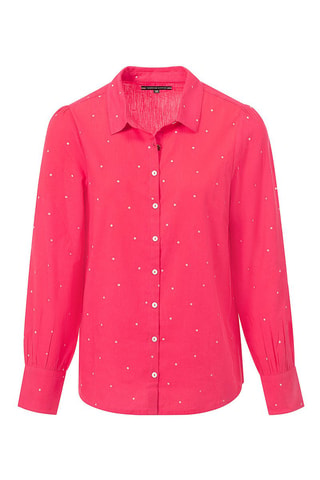 Chemisier regular Baldellia - Blanc et rose