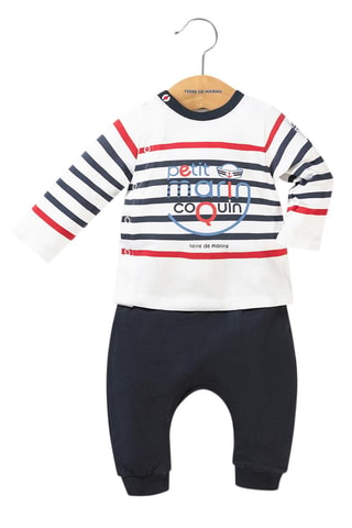 Pantalon et t-shirt - Rouge, jaune et blanc