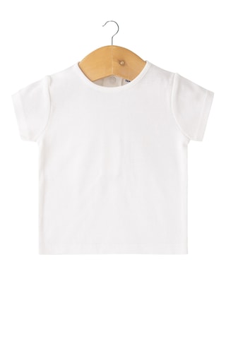 T-shirt et salopette - Blanc, jaune et rouge