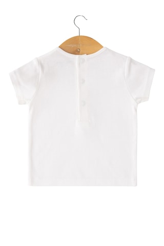 T-shirt et salopette - Blanc, jaune et rouge