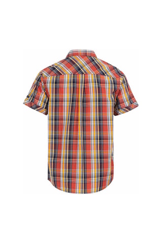 Camisa ECARO - Vermelho-tijolo - Branco, preto e amarelo