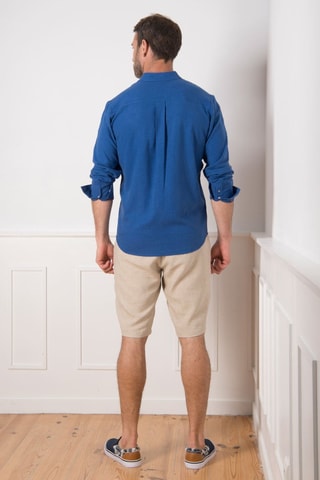 Camisa em linho - Azul - Azul
