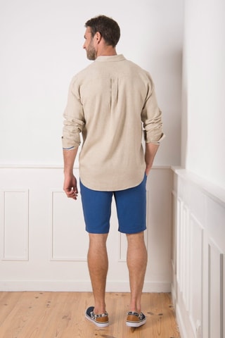 Camisa em linho - Bege - Bege