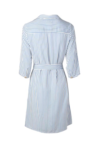 Robe chemise - Blanc et bleu