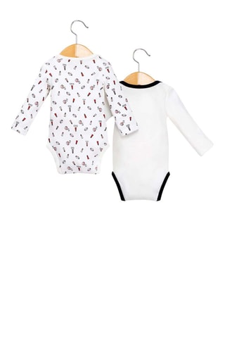 2 bodies Pagely - Blanc et jaune