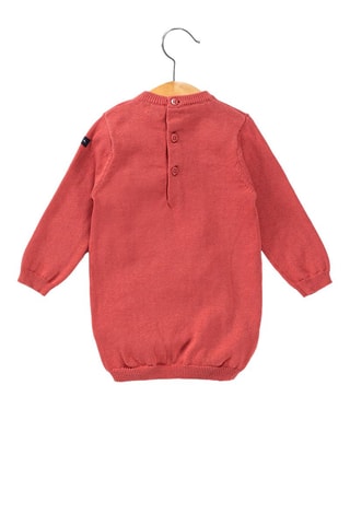 Robe pull - Blanc, jaune et rose