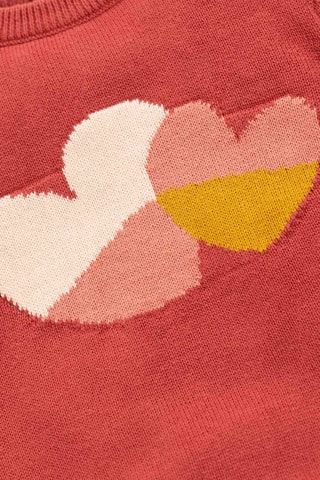 Robe pull - Blanc, jaune et rose