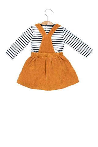 Robe salopette et t-shirt - Jaune