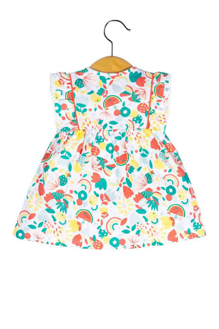 Robe Loula - Blanc, rouge et bleu