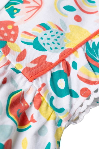 Robe Loula - Blanc, rouge et bleu