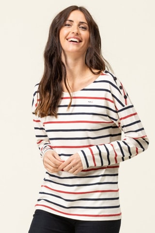T-shirt - Blanc, rouge et bleu