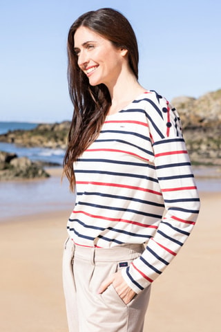 T-shirt - Blanc, rouge et bleu
