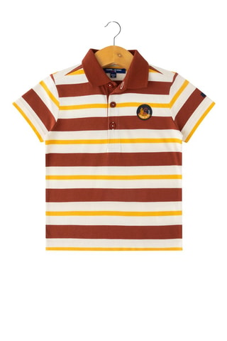 Polo - Blanc, jaune et marron