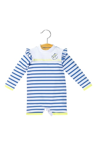 Combinaison de bain Ybrass - Blanc, bleu et jaune