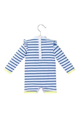 Combinaison de bain Ybrass - Blanc, bleu et jaune