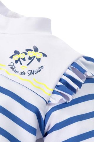 Combinaison de bain Ybrass - Blanc, bleu et jaune