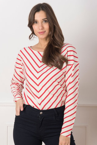 T-shirt - Blanc et rouge