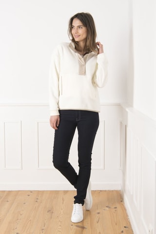 Sweat - Beige et blanc