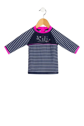 Haut de maillot Monila - Blanc, bleu et rose